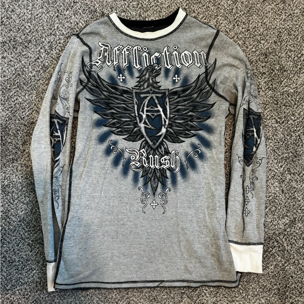 Affliction, long sleeve shirt, reversible - Picture 1 of 2